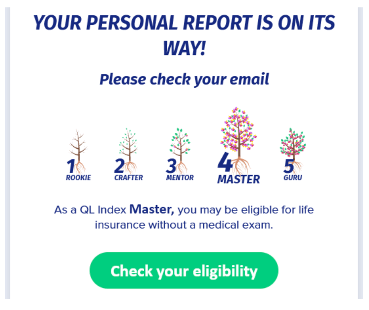 Sproutt Life Insurance Personal Report